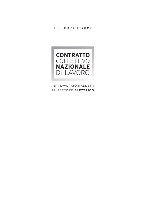 Copertina CCNL Settore Elettrico 2025