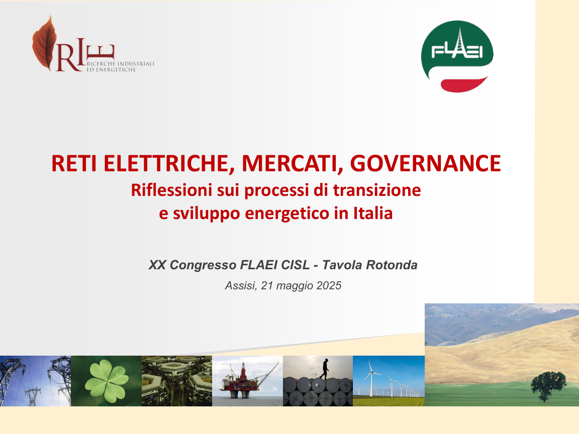 Anteprima Slides presentazione Reti elettriche, Mercati, Governance