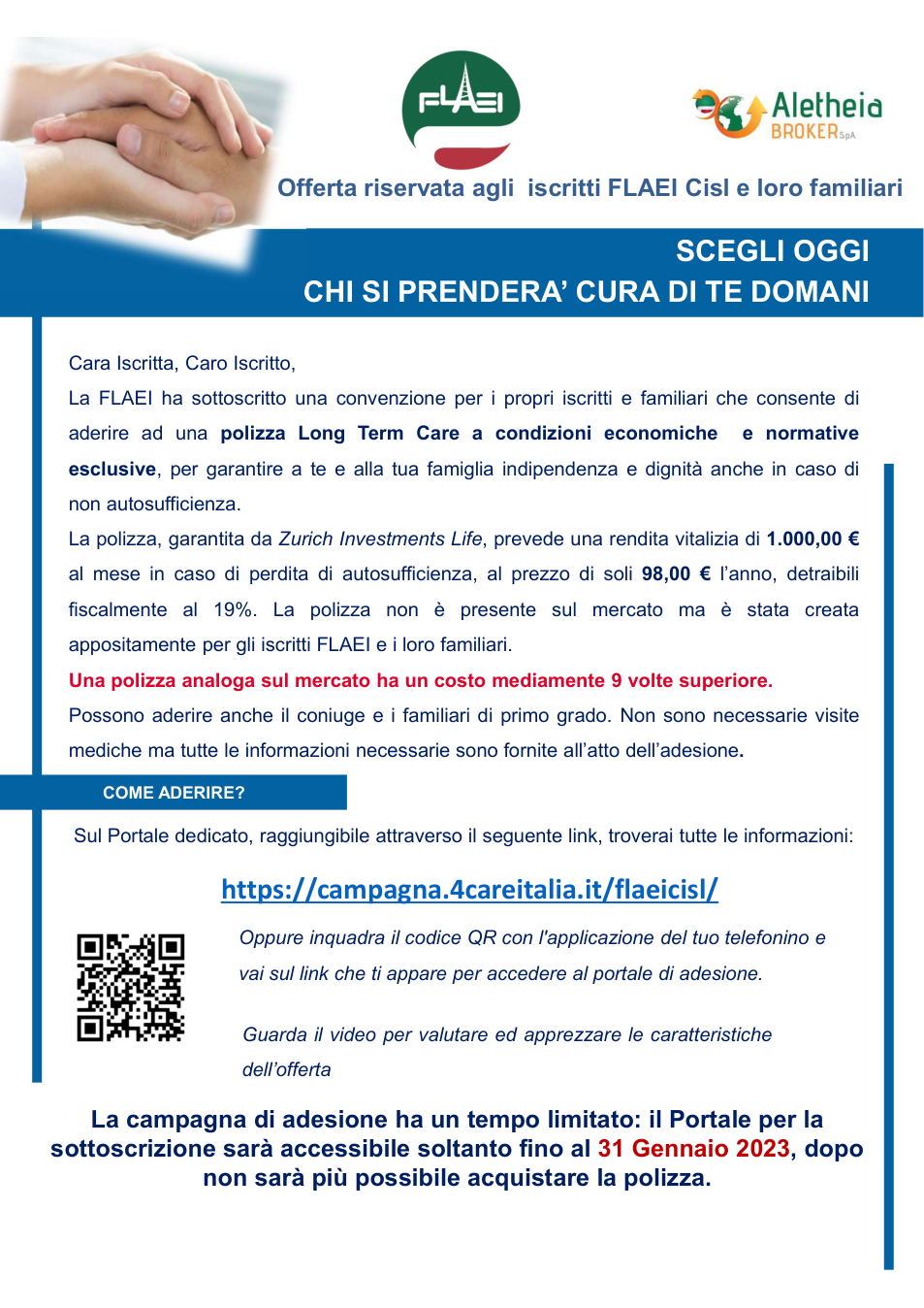 Anteprima Locandina Polizza non Autosufficienza