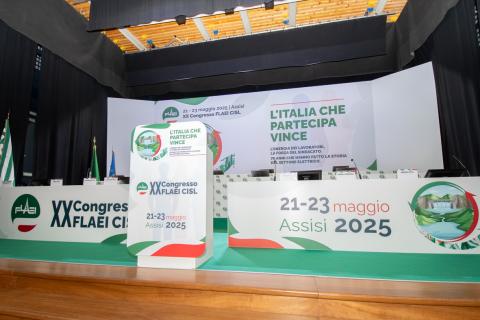 XX Congresso FLAEI Cisl, 21-23 Maggio 2025 Santa Maria degli Angeli, Assisi (PG)