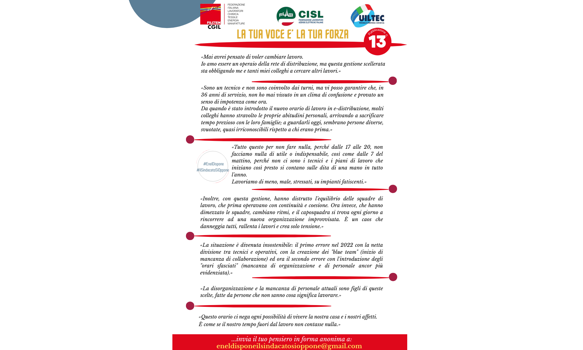 ENEL - LA TUA VOCE E' LA TUA FORZA - Pubblicazione n. 13
