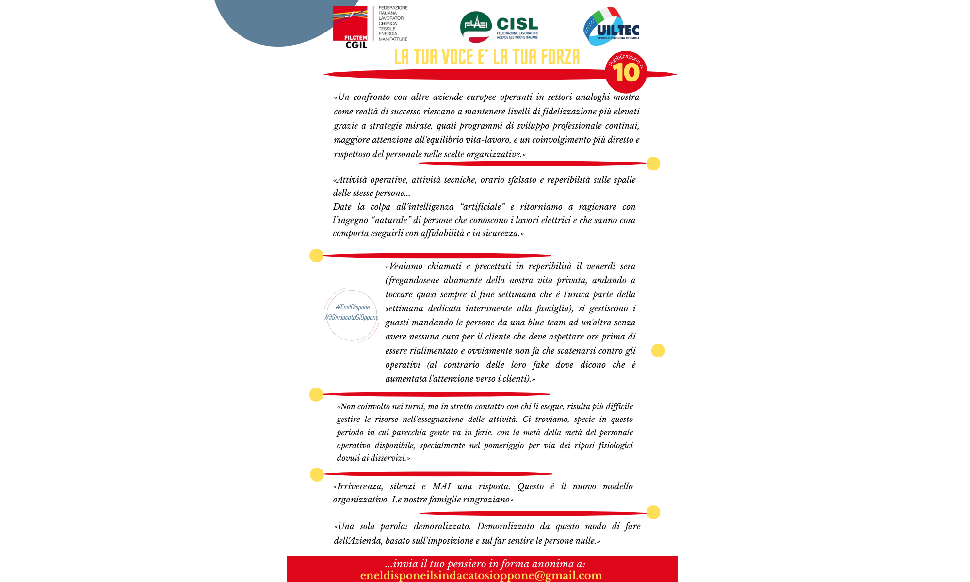 ENEL - LA TUA VOCE E' LA TUA FORZA - Pubblicazione n. 10
