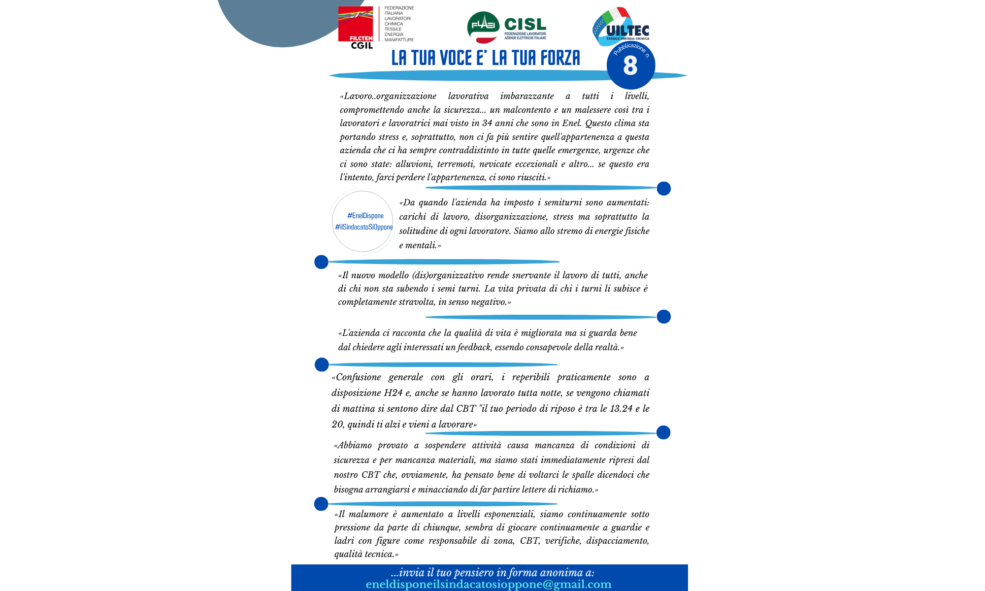 ENEL - LA TUA VOCE E' LA TUA FORZA - Pubblicazione n. 8