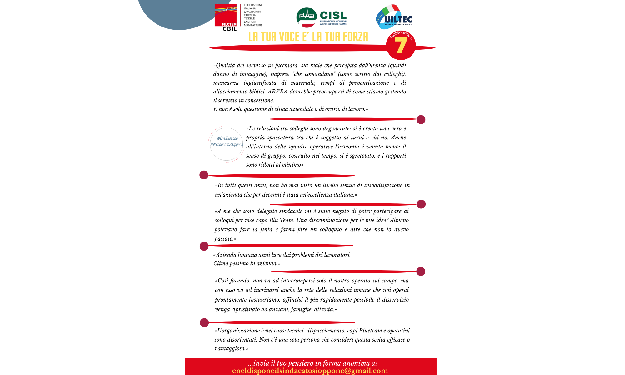 ENEL - LA TUA VOCE E' LA TUA FORZA - Pubblicazione n. 7