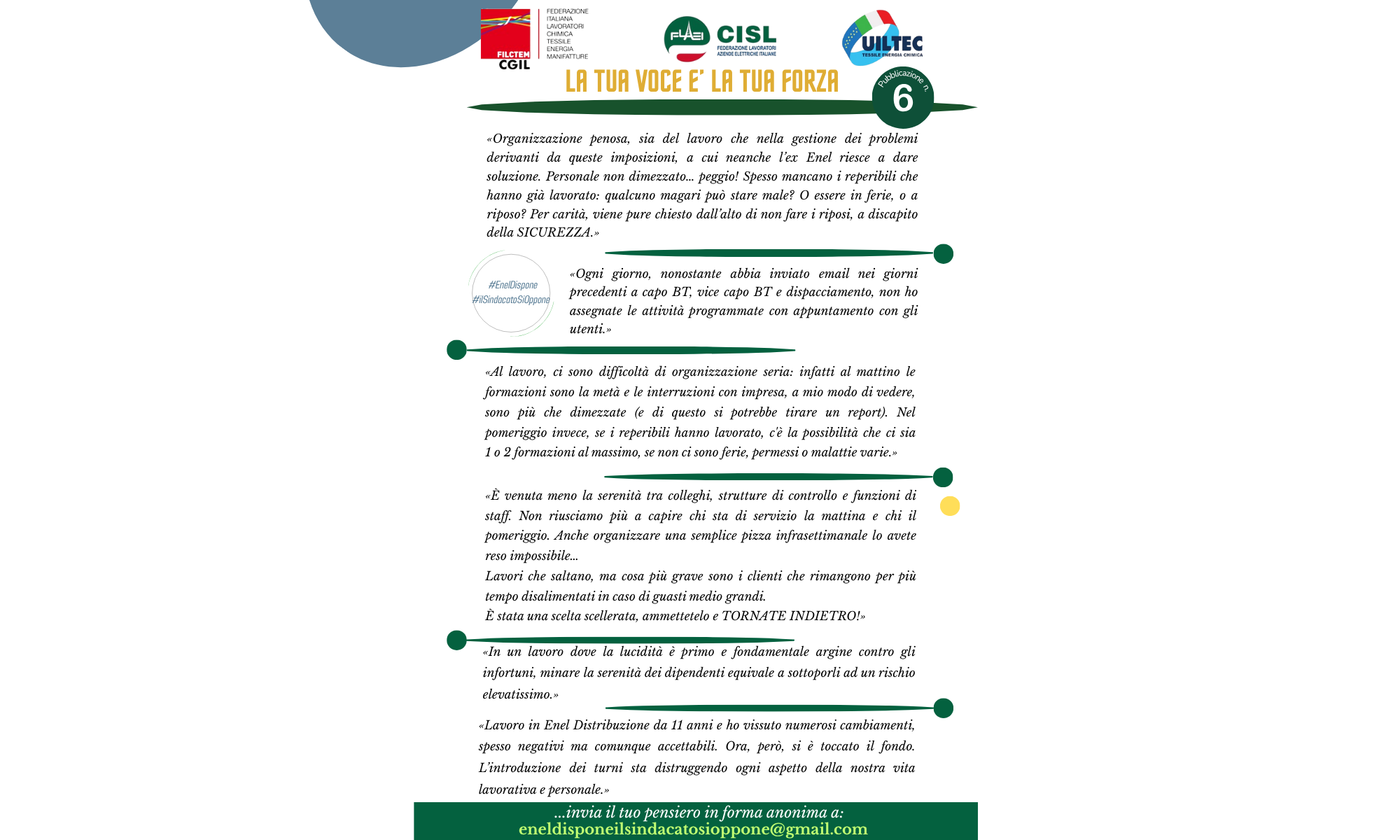 ENEL - LA TUA VOCE E' LA TUA FORZA - Pubblicazione n. 6