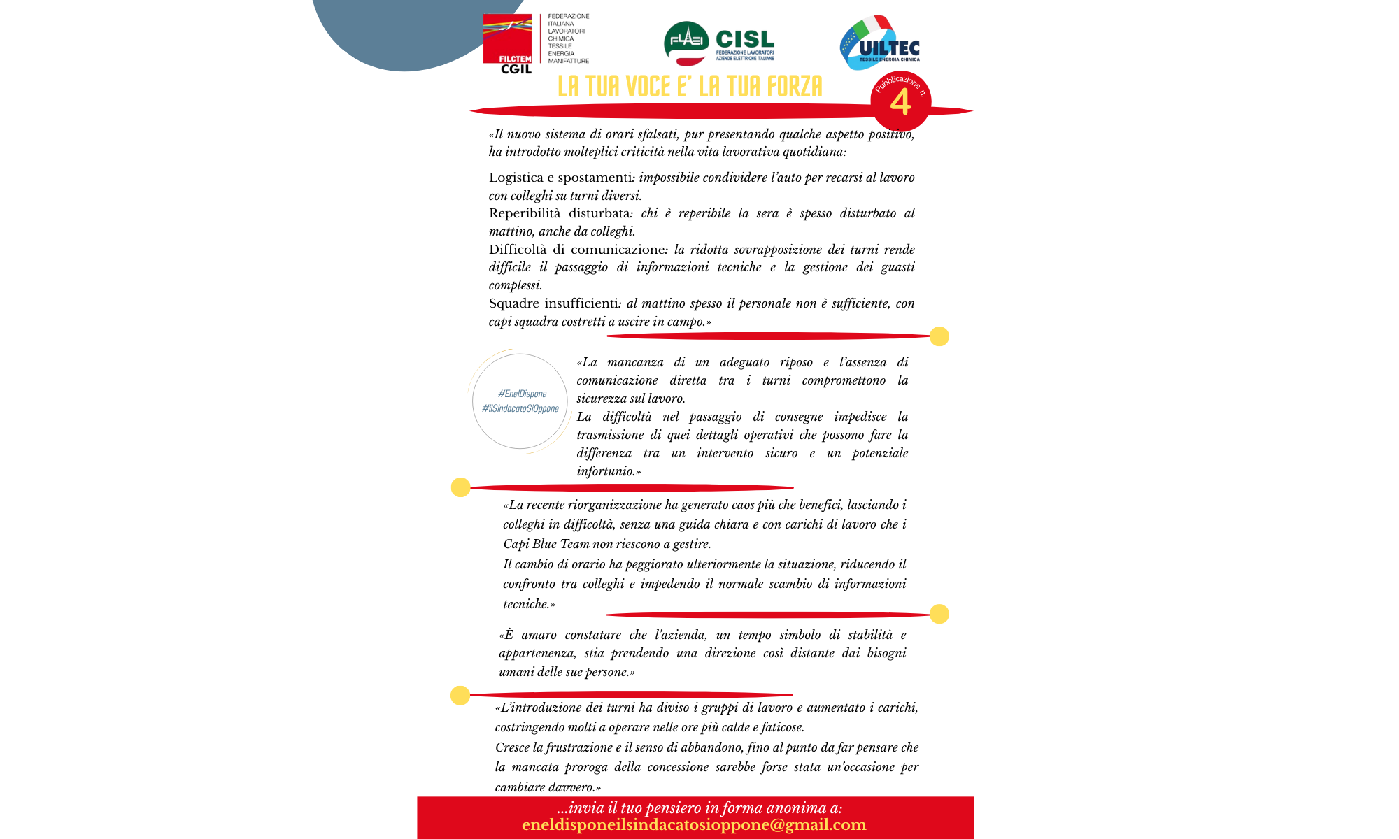 ENEL - LA TUA VOCE E' LA TUA FORZA - Pubblicazione n. 4