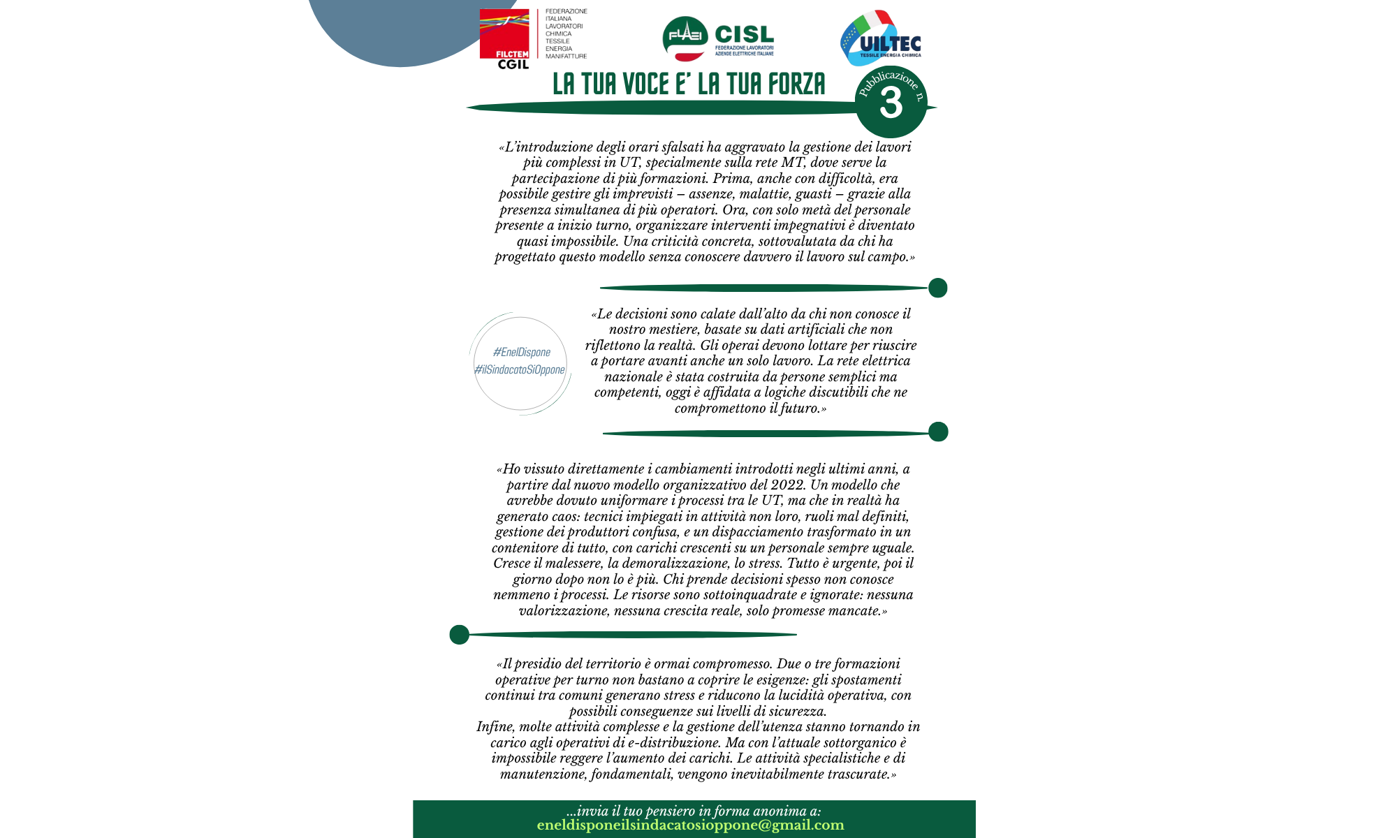 ENEL - LA TUA VOCE E' LA TUA FORZA - Pubblicazione n. 3