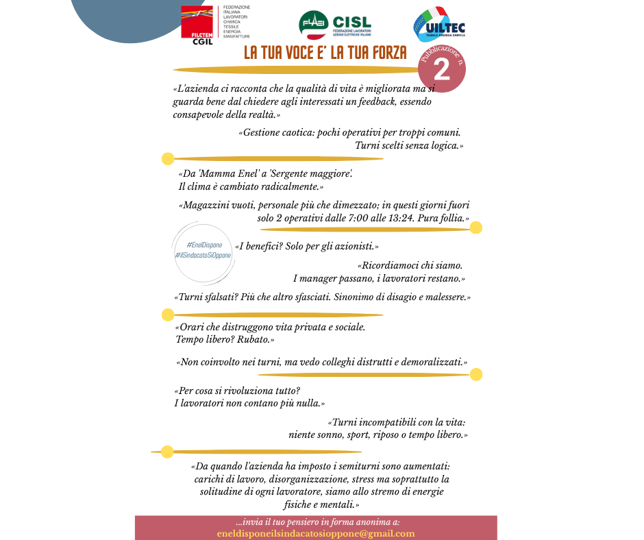 ENEL - LA TUA VOCE E' LA TUA FORZA - Pubblicazione n. 2