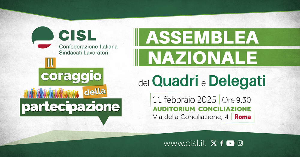 Assemblea dei Quadri e Delegati "Il coraggio della partecipazione" - Roma, 11 febbraio 2025  nuova locandina .