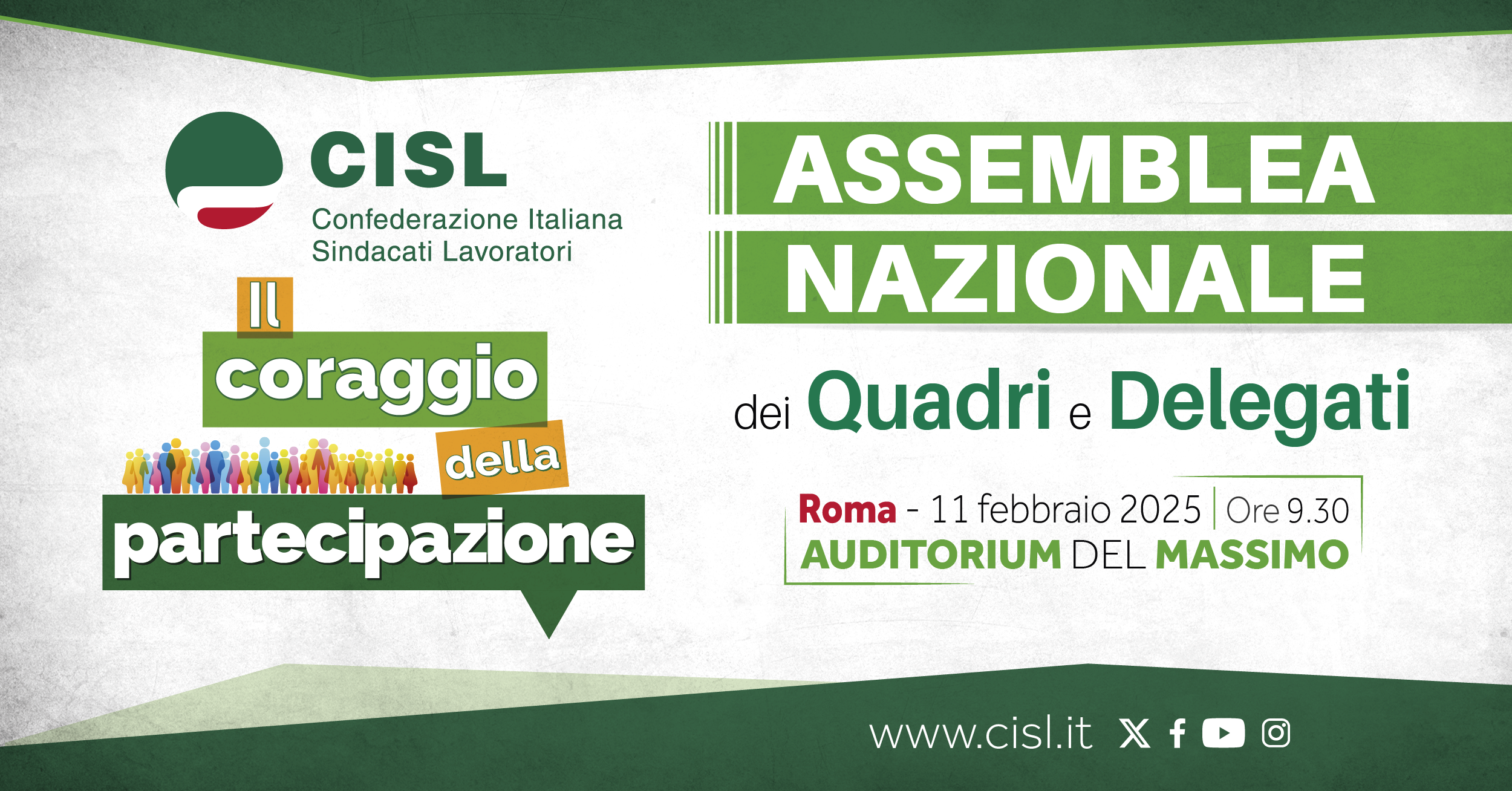 CISL - Assemblea dei Quadri e Delegati "Il coraggio della partecipazione" - Roma, 11 febbraio 2025.