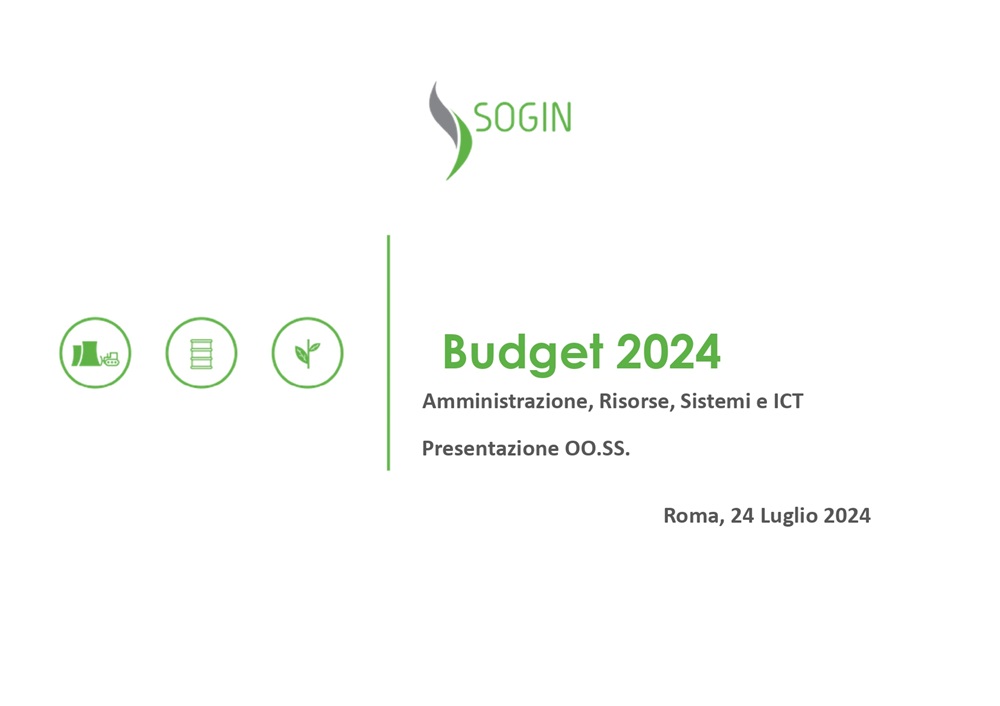 SOGIN -  PRESENTAZIONE BUDGET 2024