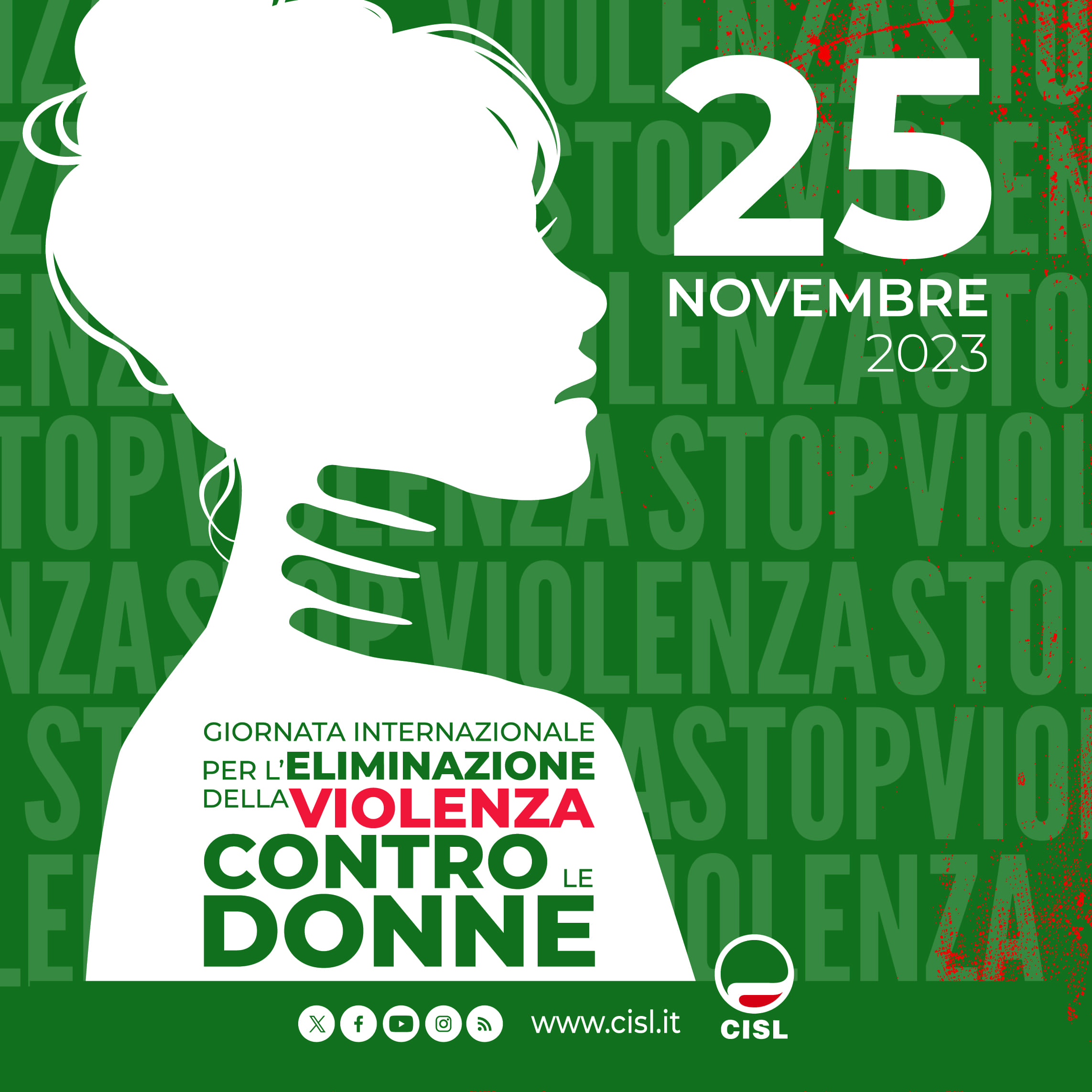 CISL - messaggio del Segretario Generale Luigi Sbarra per la giornata mondiale per l'eliminazione della violenza sulle donne.