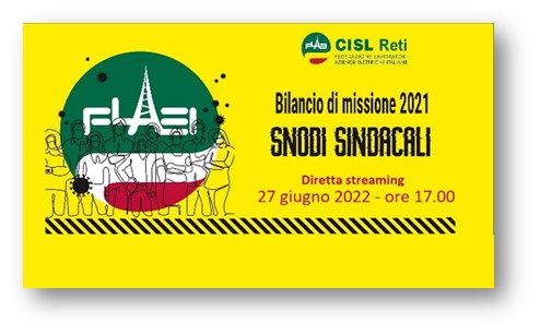 BILANCIO DI MISSIONE FLAEI 2021 - Diretta Streaming 27 giugno 2022