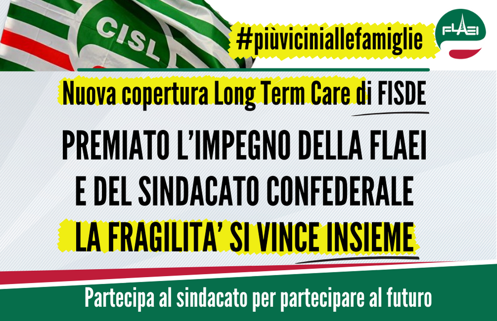 La nuova copertura Long Term Care di FISDE. LA FRAGILITÀ SI VINCE INSIEME