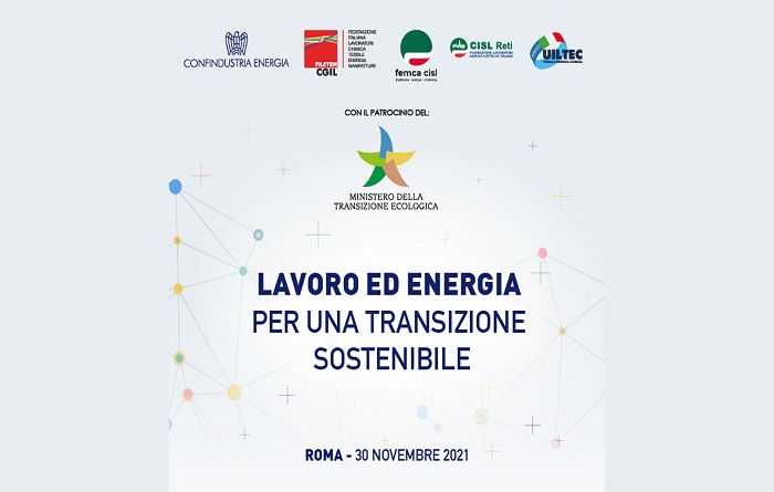 "Lavoro ed Energia per una transizione sostenibile" - invio Manifesto e risultanze dei tavoli