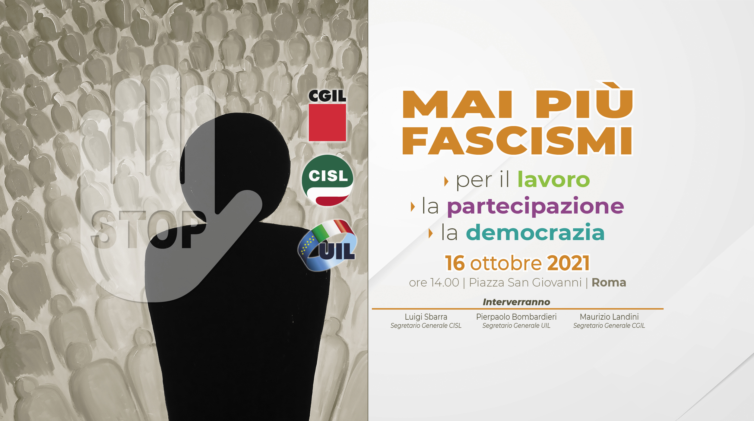 Manifestazione Nazionale unitaria 16 ottobre 2021
