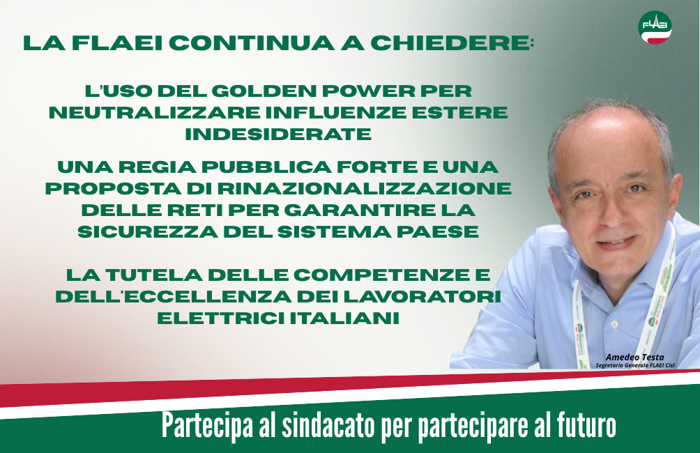 LA BATTAGLIA DELLA FLAEI PER LA SOVRANITÀ ENERGETICA. I FATTI CI STANNO DANDO RAGIONE