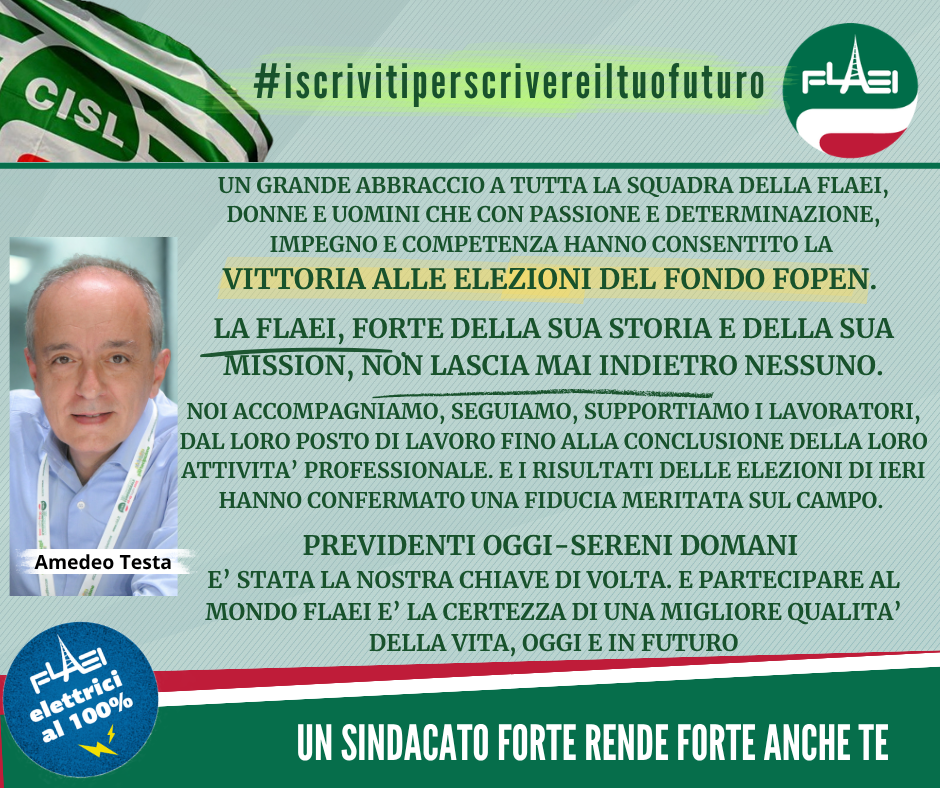 Elezioni FOPEN VITTORIA DELLA FLAEI