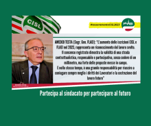 PREMIATA LA SCELTA DI UN SINDACATO MODERNO CAPACE DI AFFRONTARE LE SFIDE DEL FUTURO