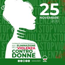 CISL - messaggio del Segretario Generale Luigi Sbarra per la giornata mondiale per l'eliminazione della violenza sulle donne.
