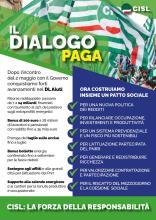 "Il Dialogo Paga, ora costruiamo insieme un patto sociale. CISL: la forza della responsabilità"