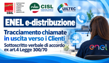 ENEL e-distribuzione: Tracciamento chiamate in uscita verso i Clienti Sottoscritto verbale di accordo ex art.4 Legge 300/70